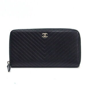CHANEL Black Caviar Leather Wallet